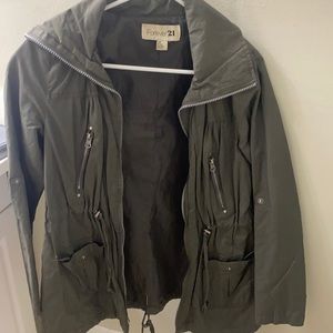Forever 21 light jacket dark green/army green size small